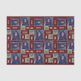 Papel De Seda Graduación de fotos cuadradas Clase Año Marrón