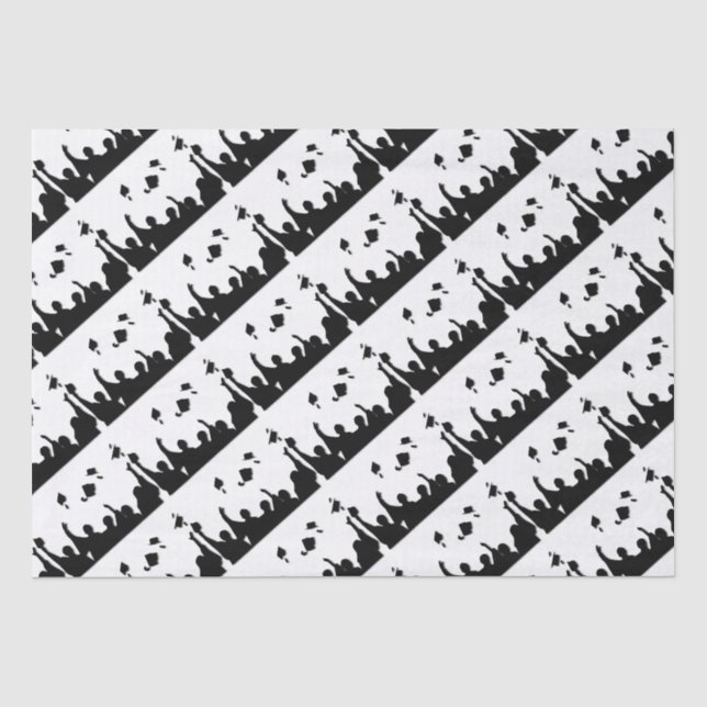 Papel De Seda Graduación de Grad Cap Toss (Anverso)