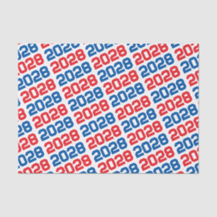 Papel De Seda Graduación del año de clase repetido azul y rojo