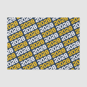 Papel De Seda Graduación del año de clase repetidora de azul y o
