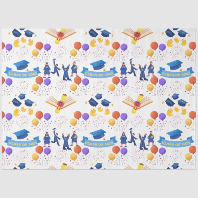 Papel De Seda Graduación divertida de clase de (Anverso)