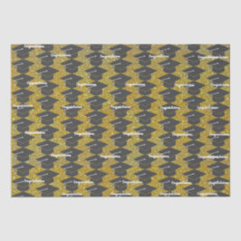 Papel De Seda Graduación Felicitaciones Purpurina Cap Gold