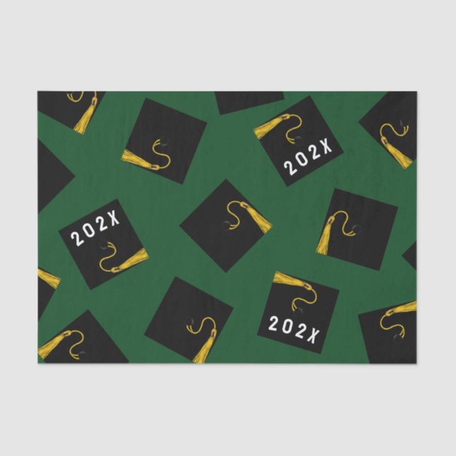 Papel De Seda Graduación Verde 2025 (Anverso)