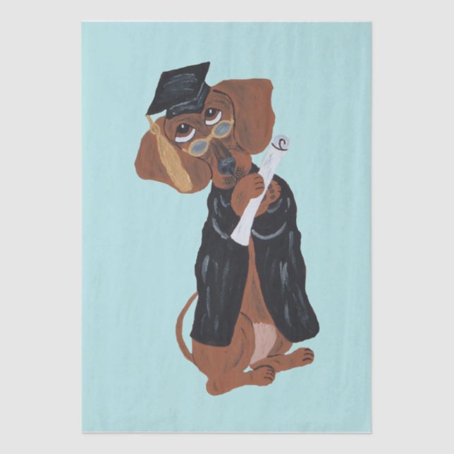 Papel De Seda Graduado Dachshund (Anverso)
