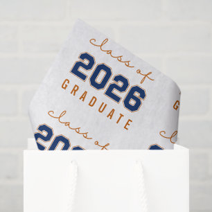 Papel De Seda Graduado de la promoción de 2026 Minimalista Moder