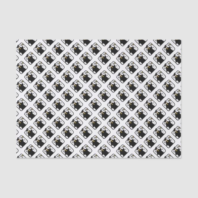 Papel De Seda Graduado Recibiendo Diploma (Anverso)