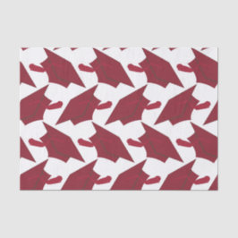 Papel De Seda Graduados de Borgoña y Felicitaciones Blancas