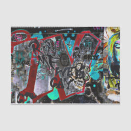 Papel De Seda Graffiti Black Red Urban Street Wall Art