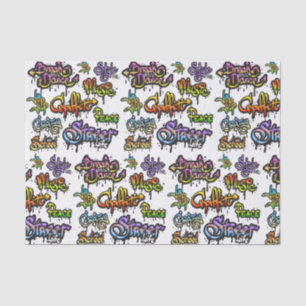 Papel De Seda Graffiti callejero palabras artísticas