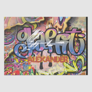 Papel De Seda Graffiti garabateado, raspado o pINADO ladrillos