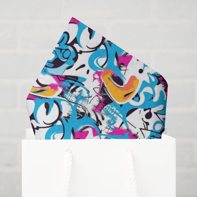 Papel De Seda Graffiti Grunge (Bolsa de regalo)
