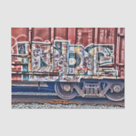 Papel De Seda Graffiti Train Grunge Urban Street Art