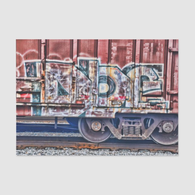 Papel De Seda Graffiti Train Grunge Urban Street Art (Anverso)