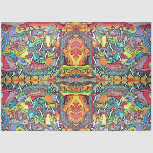 Papel De Seda Graffiti Urban 28 Decoupage Tejido Espejado (Anverso)