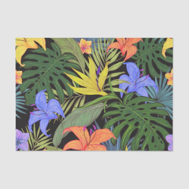 Papel De Seda Gráfica de flor tropical Hawai Aloha (Anverso)