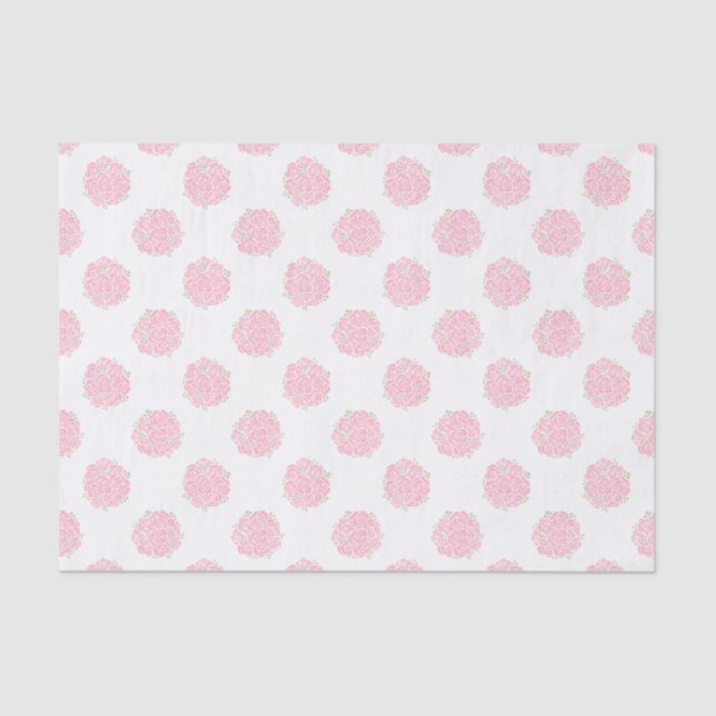 Papel De Seda Gráfica de polos rosados (Anverso)