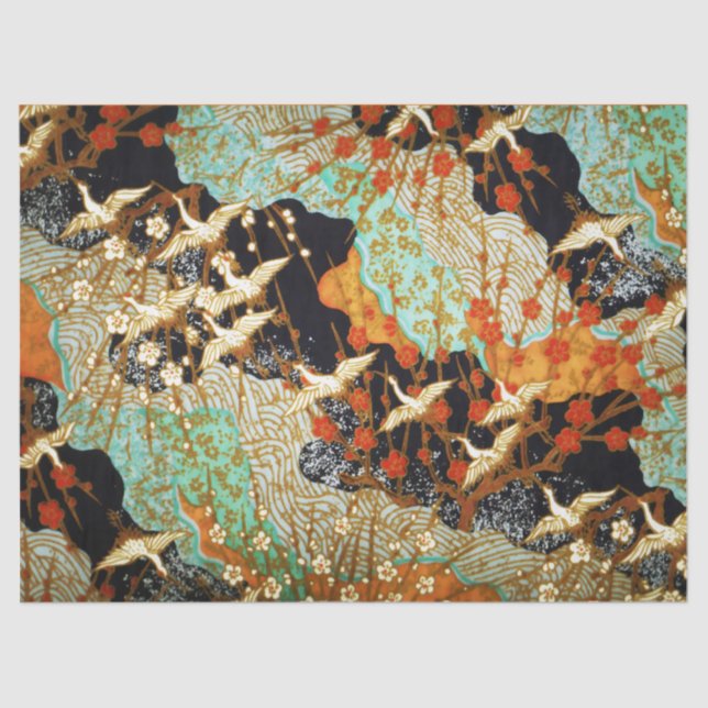 PAPEL DE SEDA GRÁFICAS VOLADORAS CON FLORES DE PRIMAVERA (Anverso)