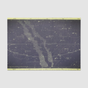 Papel De Seda Gráfico de cielo zodiaco vintage
