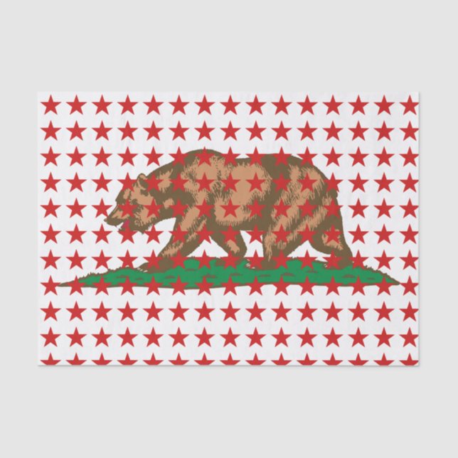 Papel De Seda Gráfico dinámico de la bandera del estado de Calif (Anverso)