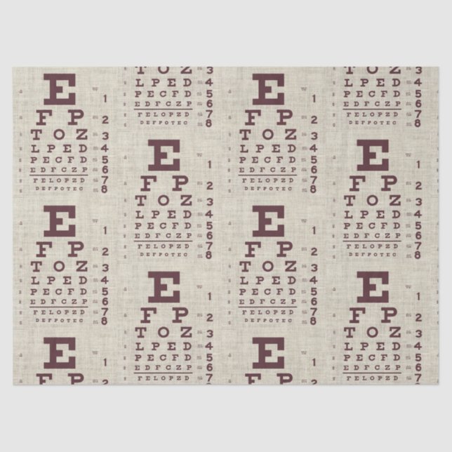 Papel De Seda Gráfico visual vintage en Burlap (Anverso)