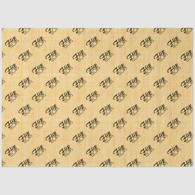 Papel De Seda Gráficos Flip Flops (Anverso)