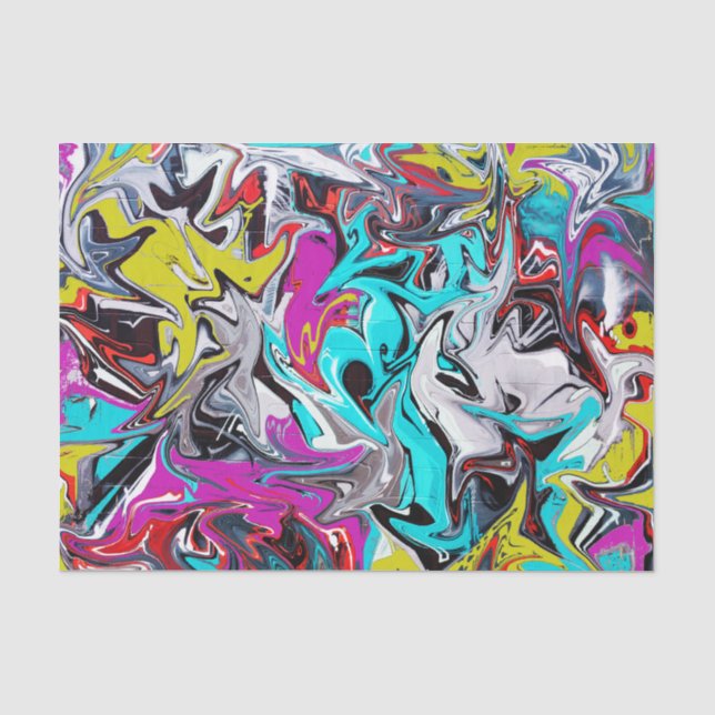 Papel De Seda Grafiti abstracto (Anverso)