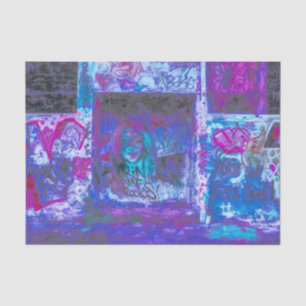 Papel De Seda Grafiti Rosa Púrpura Arte Callejero Urbano Grunge 