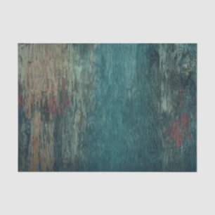 Papel De Seda Grain de madera azul turquesa rústico campestre