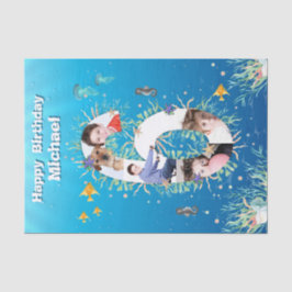 Papel De Seda Gran 6.º Collage de fotos De Cumpleaños Bajo El Ma