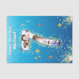 Papel De Seda Gran 7.º Collage de fotos De Cumpleaños Bajo El Ma