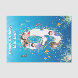 Papel De Seda Gran 9.º Collage de fotos De Cumpleaños Bajo El Ma