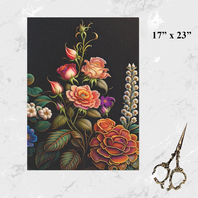 Papel De Seda Gran arte de Bouquet rosa rosa floral (Subido por el creador)