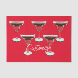 Papel De Seda Gran bebida de cóctel Margarita Roja Thunder_Cove