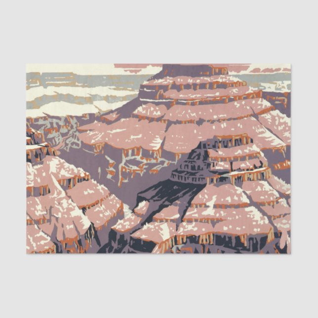 Papel De Seda Gran Cañón de arte gráfico occidental americano (Anverso)