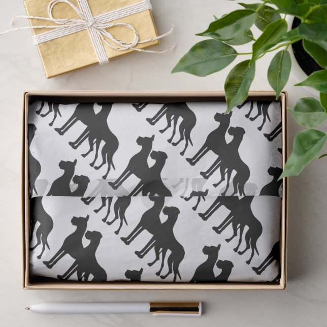 Papel de seda Gran Danés negro (Regalo )