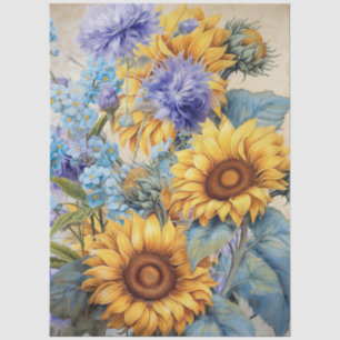 Papel De Seda Gran Decoración de Bouquet de girasol