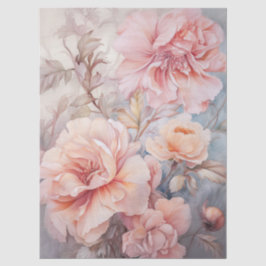 Papel De Seda Gran Decoración Etérea Floral Rosa