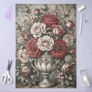 Papel De Seda Gran Decoupage de Muebles Florales Elegantes