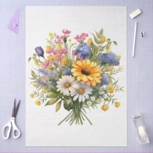 Papel De Seda Gran Girasol y decoración de Bouquet para las flor