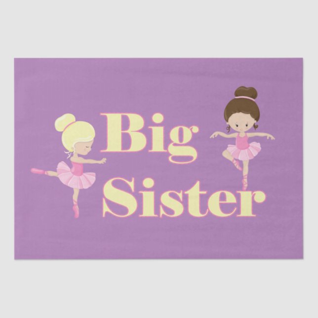 Papel De Seda Gran Hermana Ballerina Pareja Morado (Anverso)