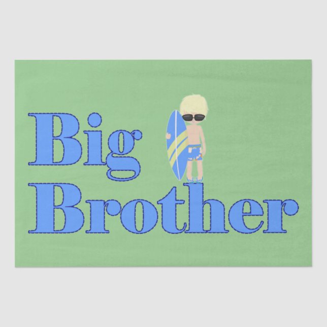 Papel De Seda Gran Hermano Surfer Boy Parentesco (Anverso)