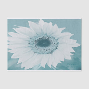 Papel De Seda Gran Jardín Azul Vintage Sunflower Flor