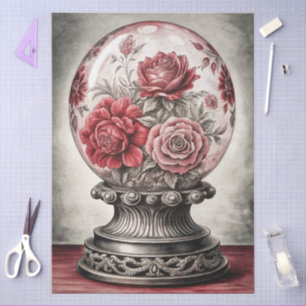 Papel De Seda Gran Mueble Floral Elegante Decoupage