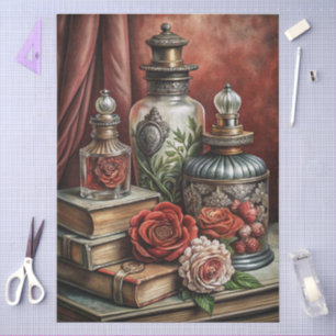 Papel De Seda Gran Mueble Floral Elegante Decoupage