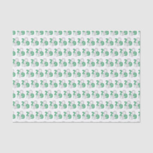 Papel De Seda Gran número de Retro Verde Clase de