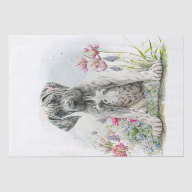 Papel De Seda Gran Perro de Cachorro (Anverso)