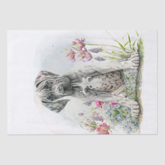 Papel De Seda Gran Perro de Cachorro (Anverso)