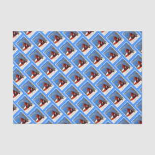 Papel De Seda Gran pintura de faro rojo - Arte original