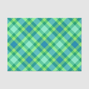 Papel De Seda Gran Planta Moderna, Verde Jade Y Turquesa