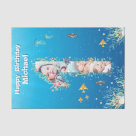 Papel De Seda Gran primer cumpleaños bajo el Collage de fotos de